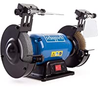 SCHEPPACH SM150LB Amoladora de Banco Mixta con Discos ásperos de Lijado y Cepillo de Aluminio e iluminación LED- 400W de…